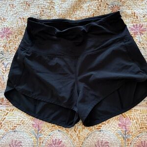 lululemon athletica Black High-Rise Layered Running Shorts